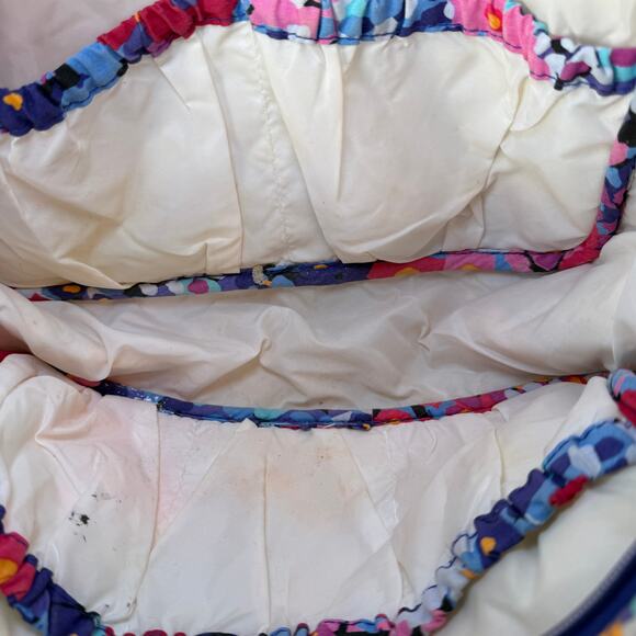 Vera Bradley Impressionista Quilted Floral Print Grand Cosmetic Case Makeup Bag - Picture 6 of 7